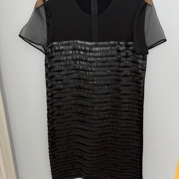 Burberry Black Cocktail Dress with a Sheer Top and Sequins On the Front -  www.joarbit.com